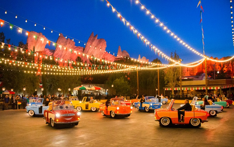 Disneyland the Luigi's Rollickin' Roadsters in Cars Land