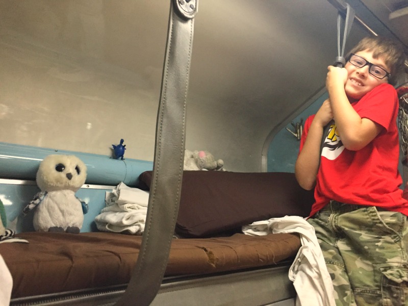 Train Travel in Thailand - i got the top bunk