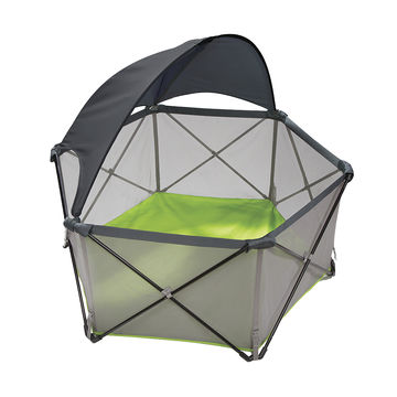 accessories for camping with children - Pop-n-play Playard with Canopy from snugglebugz.ca