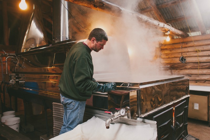 One of 12 Canadian things to do this winter, Experience a maple syrup boil for yourself! 