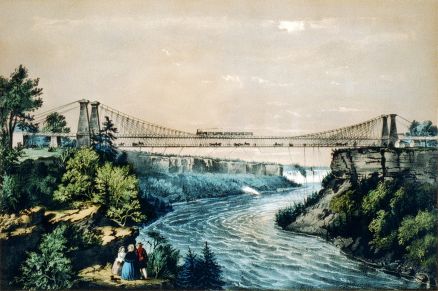 Foto histórica del Puente Colgante. Foto cortesía del Centro Cultural y de las Artes de Niagara