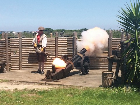 Gators, Gunpowder and Ghosts of St. Augustine, Florida - A cannon marks the hour at the Fountain of Youth Archaeological Park.  Photo courtesy Florida’s Historic Coast