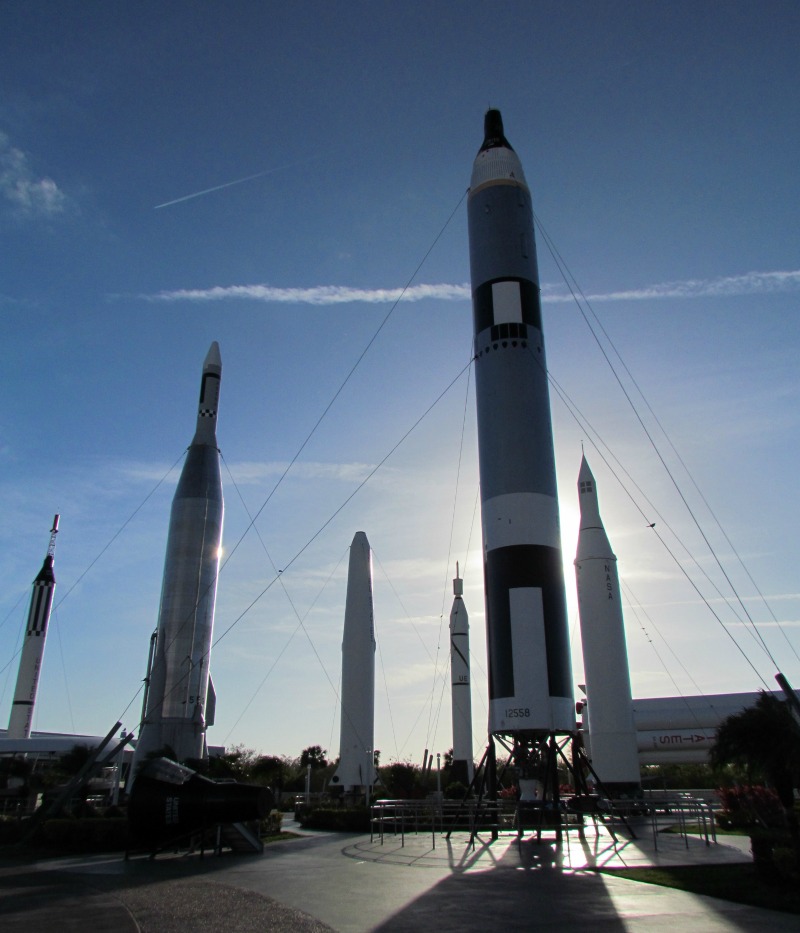 Kennedy Space Center - An impressive display at the Rocket Garden - photo by Debra Smith