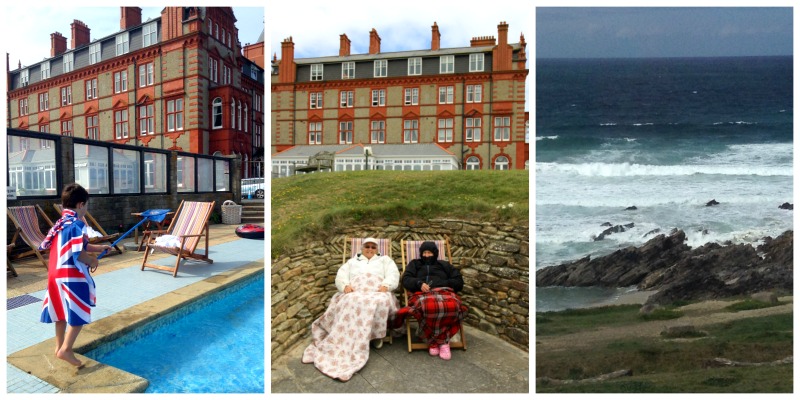 Bunkers de Headland Hotel, vista al mar y piscina al aire libre. Fotos por Helen Earley