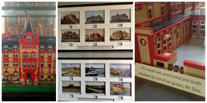 Headland Hotel LEGO and postcards. Photos by Helen Earley