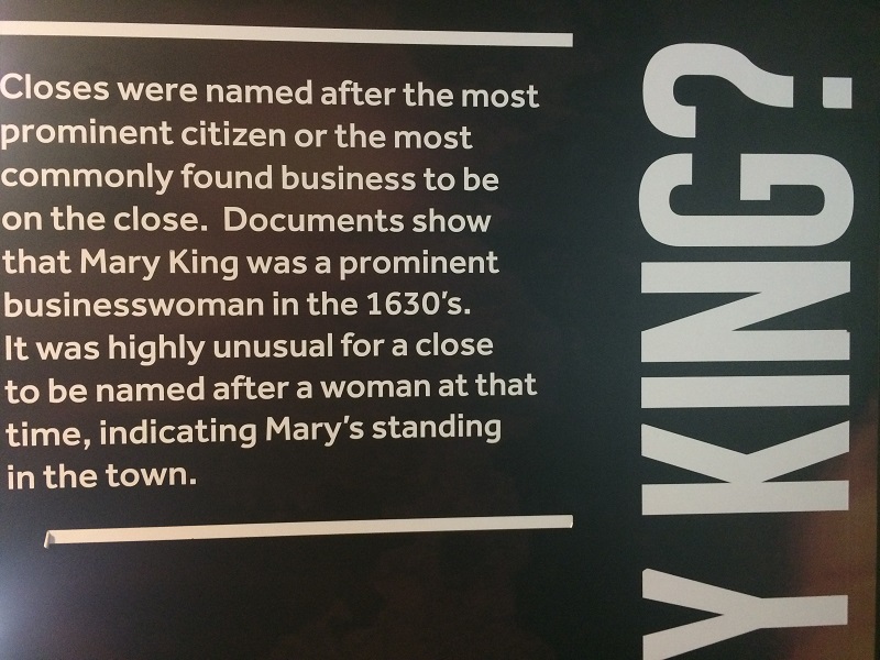 Edinburgh Mary King close sign - Photo Shelley Cameron-McCarron