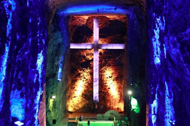 The Salt Cathedral, inaugurated in 1952, is dedicated to Our Lady of Rosary, Patron Saint of miners. Photo Andrea Miller
