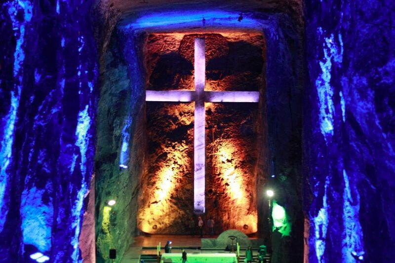 La Catedral de Sal, inaugurada en 1952, está dedicada a Nuestra Señora del Rosario, Patrona de los mineros. Foto Andrea Miller