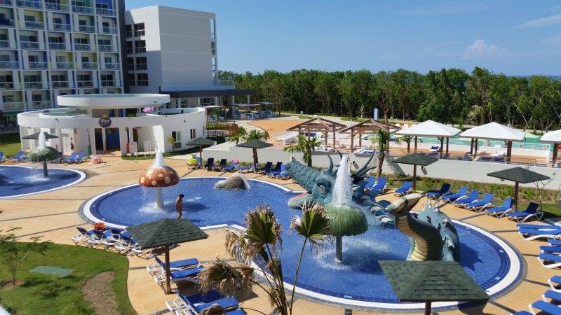 There are two fanciful wading pools for kids at the Bella Vista Varadero - photo by Debra Smith