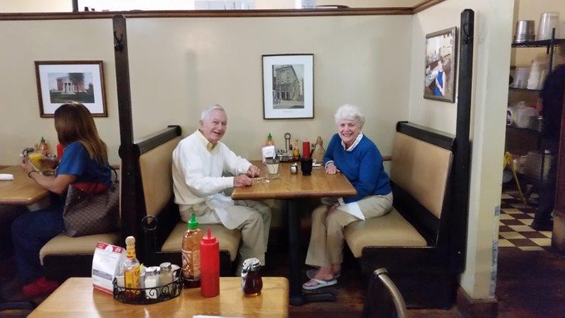 Virgina - Jim and Dottie have seen some changes in Lynchburg, but they love their lunch dates at Market and Main - Photo Debra Smith