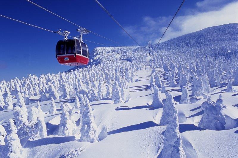 Monstros de neve do Japão - Zao Ropeway, fonte: Tobu Railway