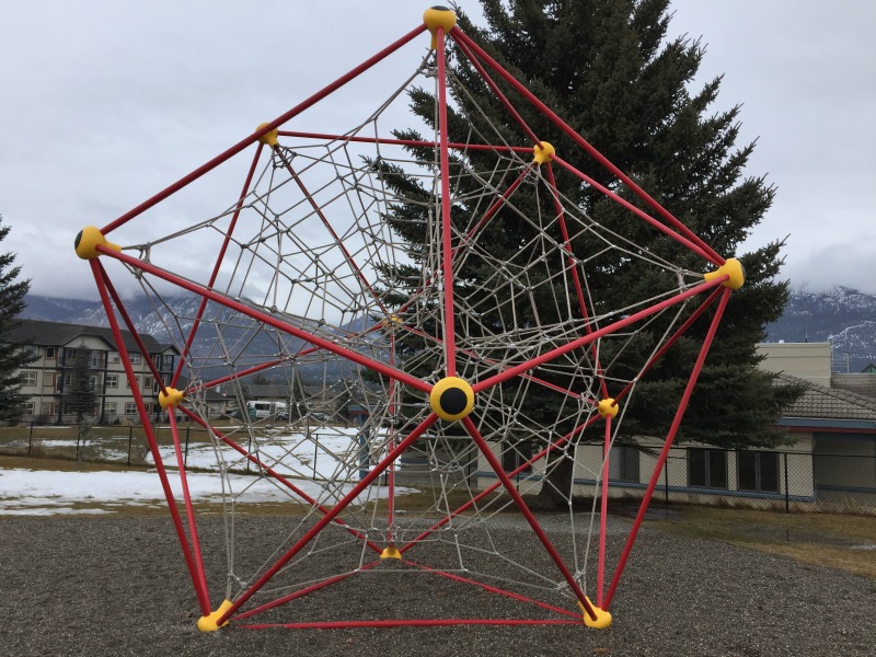Invermere Lions Park rope climbing structure