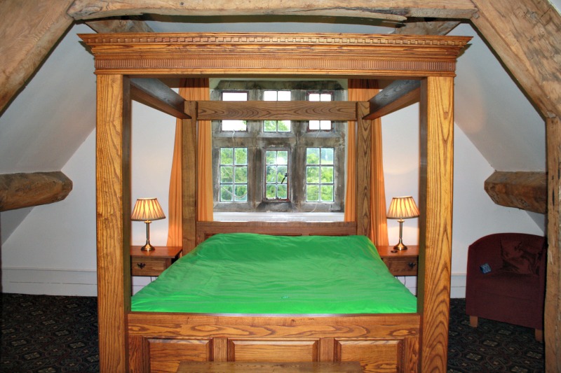 Four poster bed in The Cadbury Suite at Wilderhope YHA