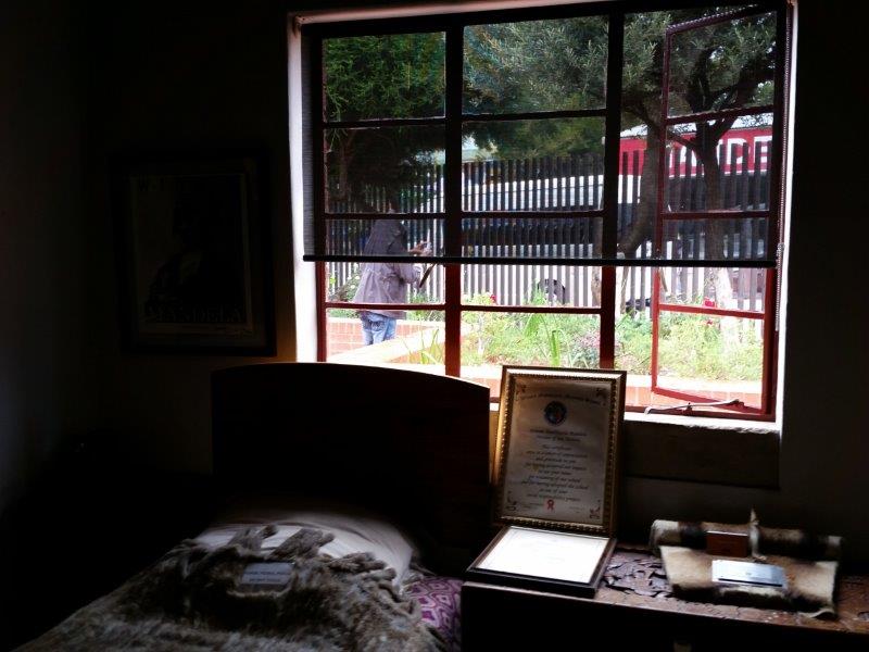 Mandela's bedroom at the Nelson Mandela Museum in Soweto