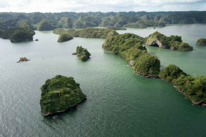 Luftaufnahme des Nationalparks Los Haitises in Samana, Dominikanische Republik. Bildnachweis Tourismusministerium der Dominikanischen Republik