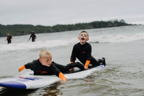 Family Surfing in Tofino Bracey Photography