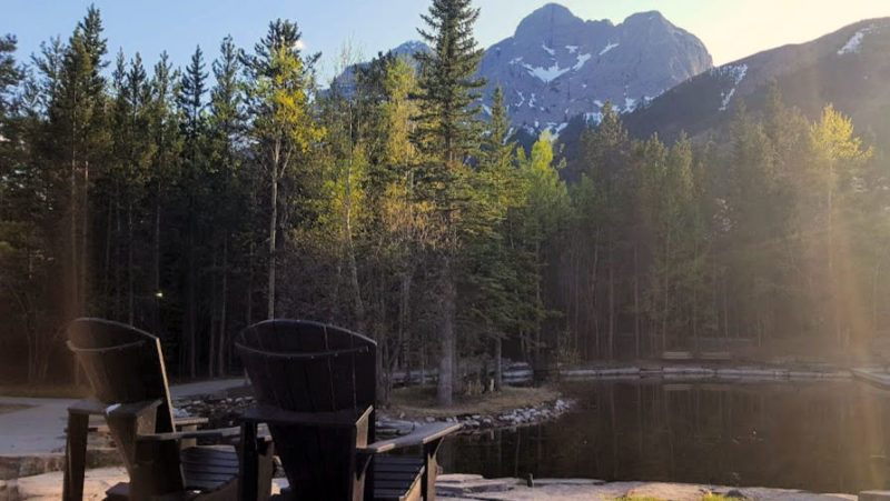 The pond at Kananaskis Village