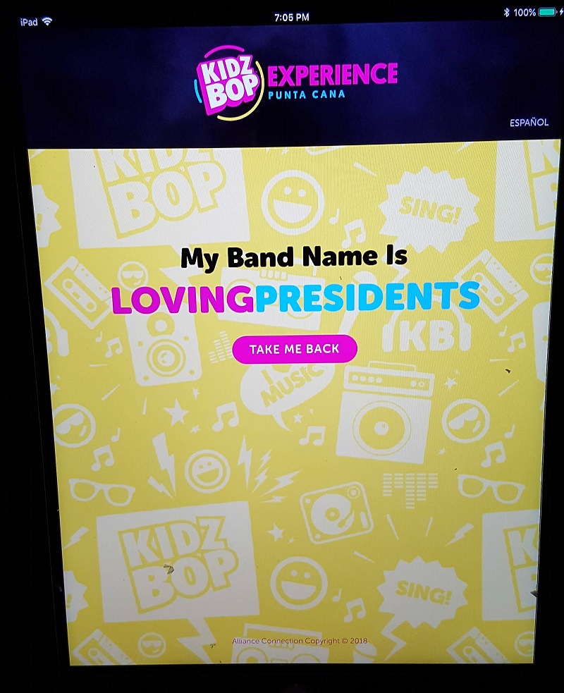 Kidz Bop Experience Hard Rock Punta Cana - ہمیں اپنے بینڈ کے نام سے گدگدی ہوئی۔