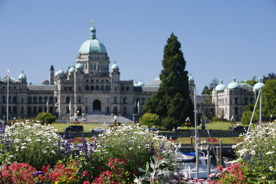 VICTORIA, BC - British Columbia Legislature in Victoria, BC, Canada. (Photo by Deddeda Stemler)