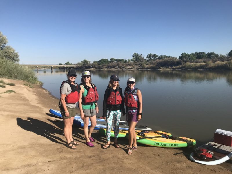 My girl-group getting ready to SUP on the Colorado River. 