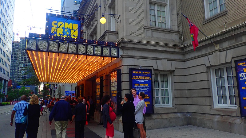 The Marquee for Come From Away Photo Shelley Cameron McCarron