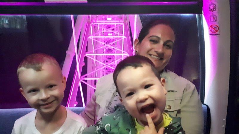 SkyWheel with Sabrinas nephews Evan and Ben Myrtle Beach Photo Sabrina Pirillo