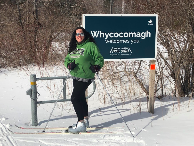 Herzlich willkommen! Winter in Cape Breton Whycogomah Foto von Helen Earley