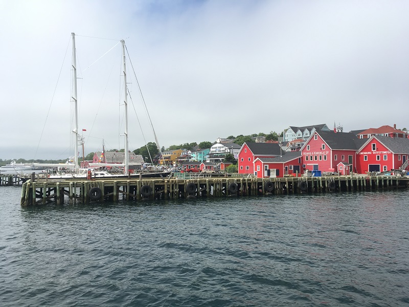 Nova Scotia - Red buildings on the dock in Lunenburg - Photo Fiona Tapp