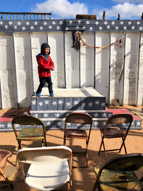 Noah Purifoy's star spangled stage Photo Miranda Post