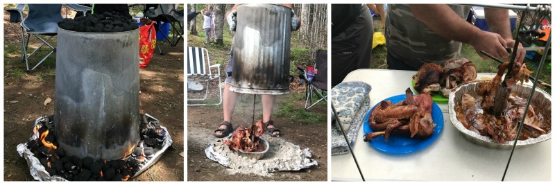 キャンプ場の七面鳥の夕食！ 写真リアホワイトヘッド