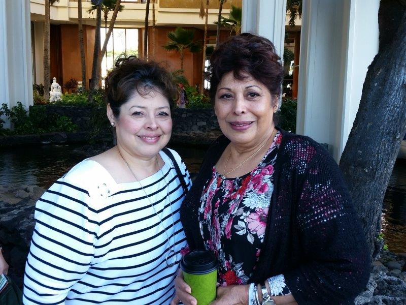 Eva and Linda celebrating a milestone birthday on Maui - photo Debra Smith