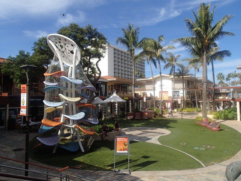 Whaler's Village has a large playground and shows free movies during the week - photo Debra Smith