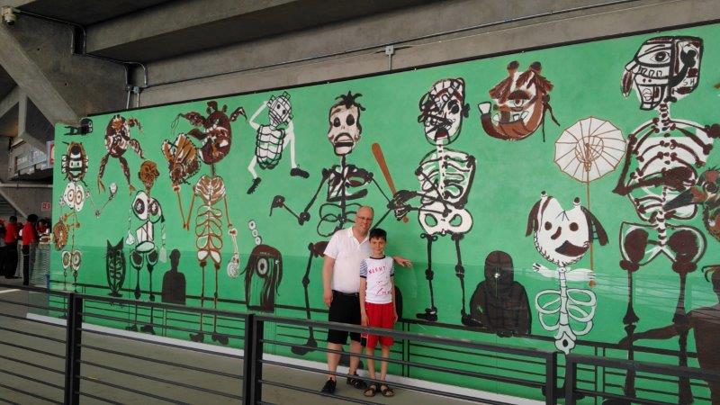 Murals at Los Diablos Rojos Stadium Photo Stephen Johnson