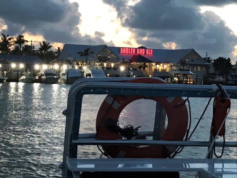 What better way to arrive for dinner at Angler and Ale than by water? Photo Shelley Cameron-McCarron
