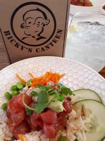 NE Florida Food - Rickys Canteen اور Poke Bowl - Photo Sabrina Pirillo