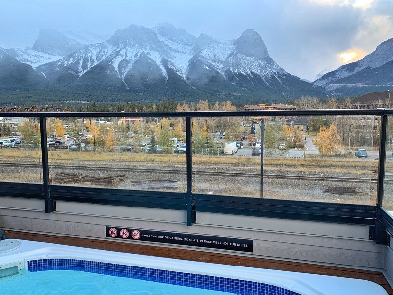 Basecamp Resorts have a hot tub with a view to sooth ghostbuster muscles - Photo Carol Patterson