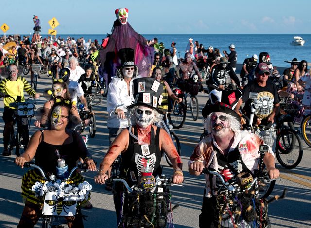僵尸自行车骑行关键西部照片佛罗里达群岛