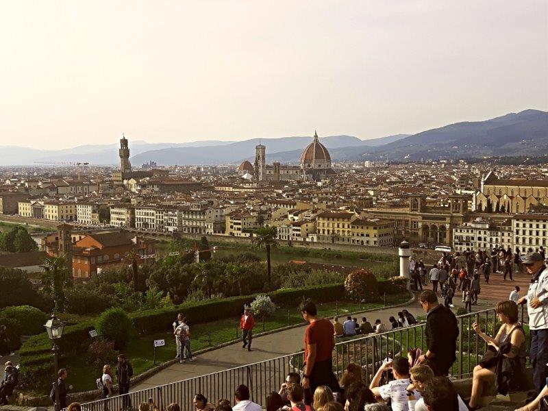 Erkunden Sie den Sonnenuntergang von Florenz von der Piazalle Michelangelo - Debra Smith