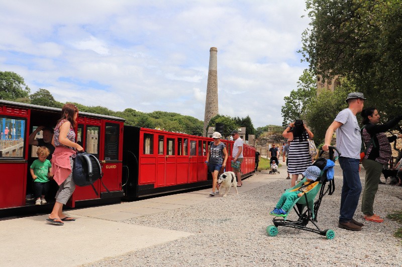 Family Activities in Cornwall, England: The train at Lappa Valley Amusment Park