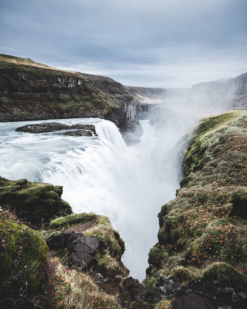 Gullfoss 여름 - 골든 서클 플래티넘 투어 - 사진 Norris Niman