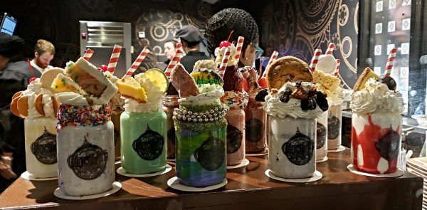 The lineup goes out the door for the artisenal milkshakes at Toothsome Chocolate Emporium - photo by Debra Smith
