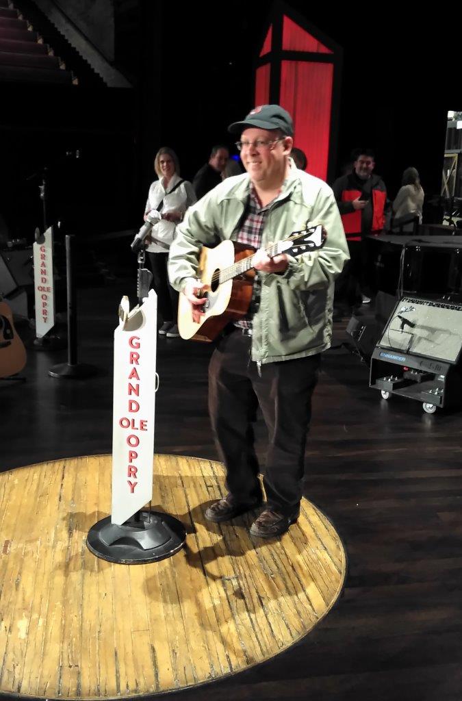 Testing out the Grand Ole Opry stage - Photo Stephen Johnson Nashville Tennessee 