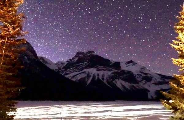 Parque Nacional de Yoho à noite. Foto Carol Patterson