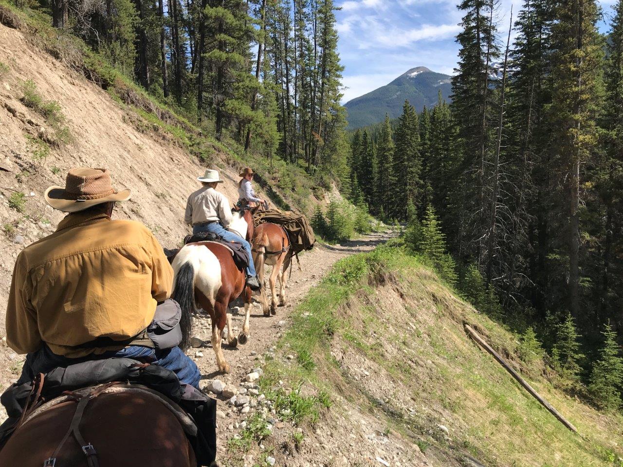 Banff Trail Riders on the mountainside