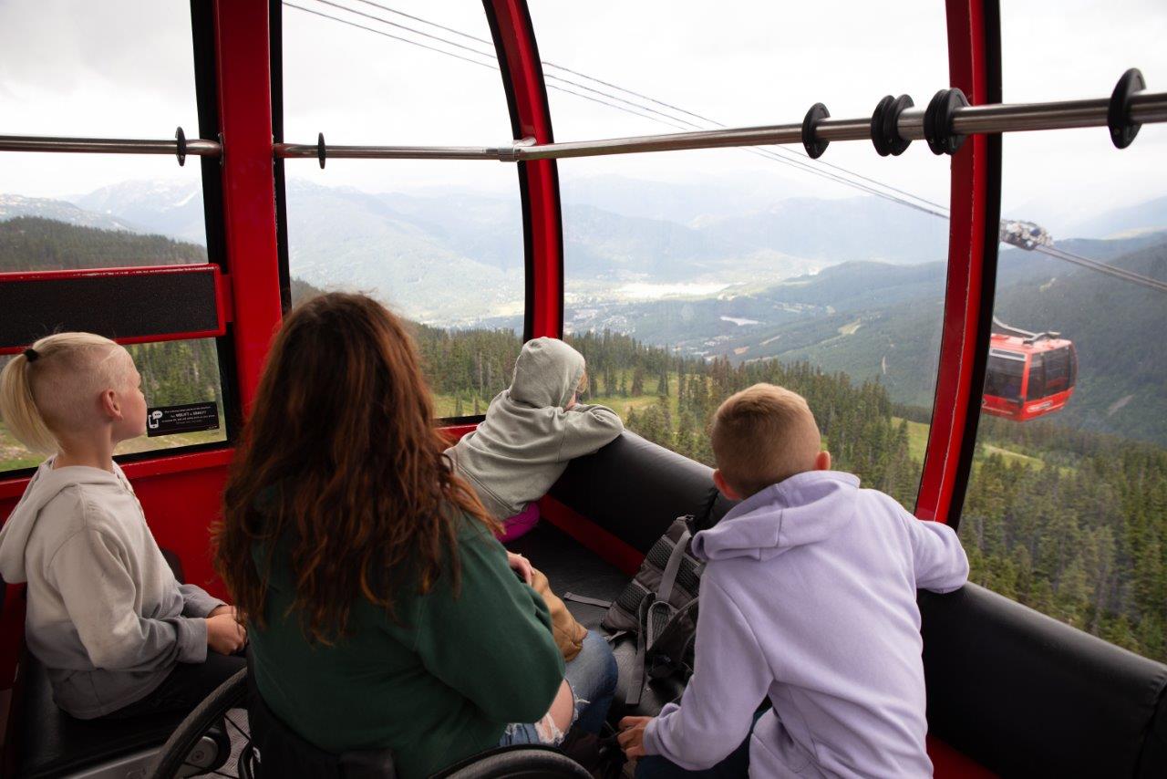 Biking in Whistler- On the Peak 2 Peak Gondola - Photo Codi Darnell