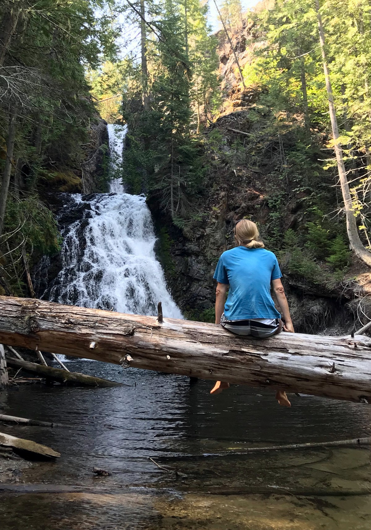 Secret Waterfalls in West Kootenays -Deer Creek Falls -Photo Annie B Smith
